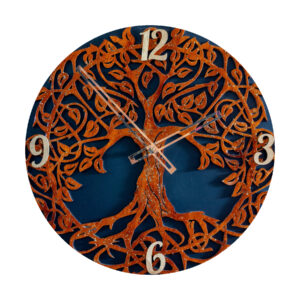 Fekete-arany életfa falióra (40 cm)