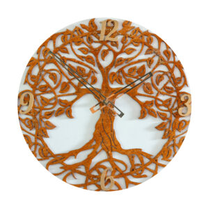 Fehér-arany életfa falióra (40 cm)