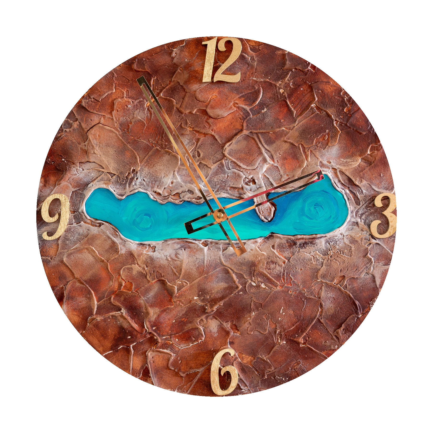 Balaton mintás resin art falióra (40 cm)
