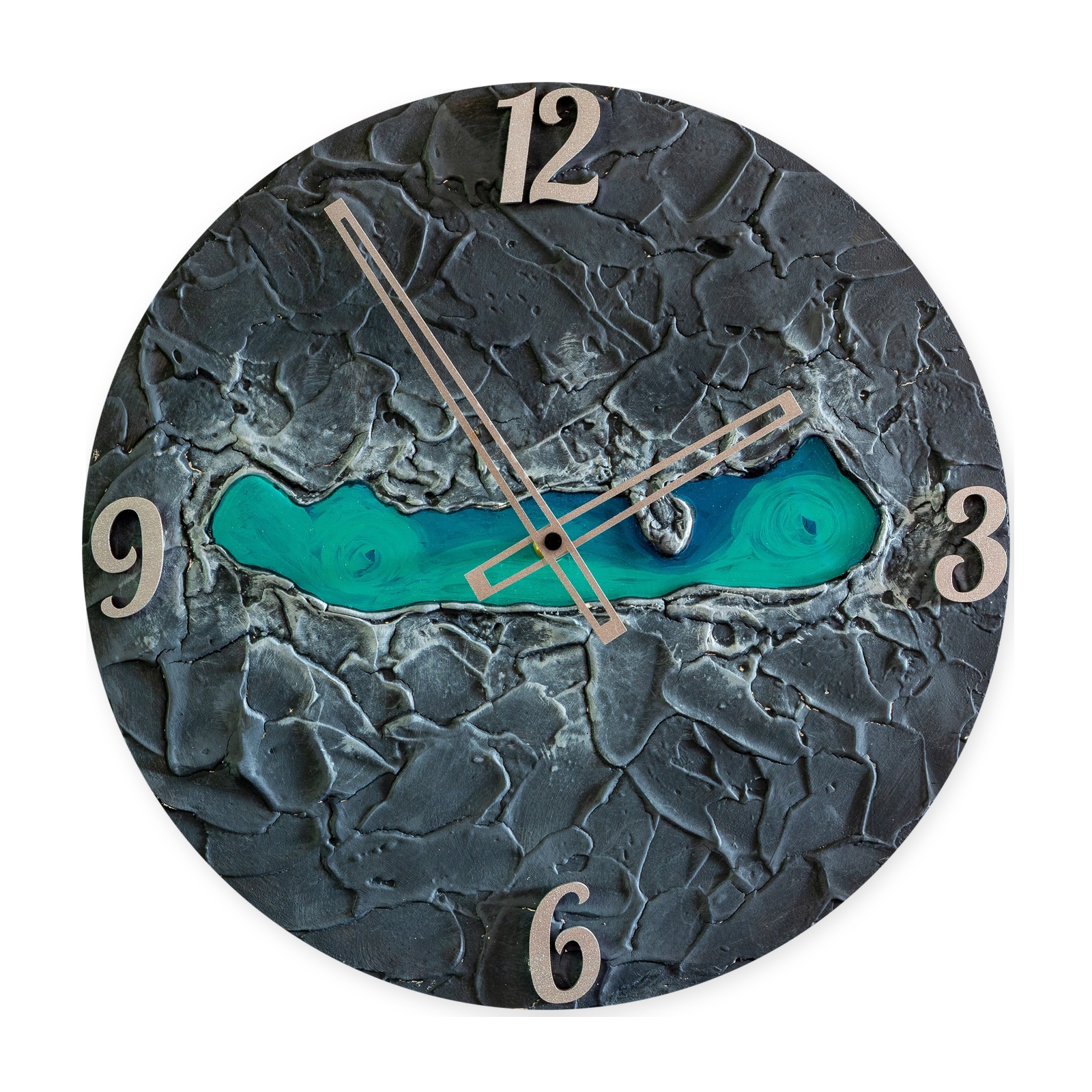 Szürke-türkiz Balaton falióra (40 cm)
